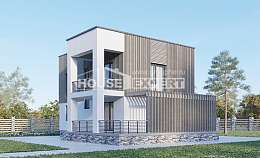 150-017-П Проект двухэтажного дома, классический дом из бризолита Астрахань, House Expert