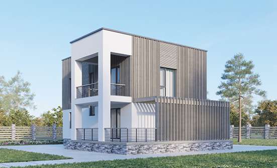 150-017-П Проект двухэтажного дома, простой дом из керамзитобетонных блоков Астрахань | Проекты домов от House Expert