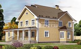 320-003-Л Проект двухэтажного дома, красивый загородный дом из теплоблока, Ахтубинск