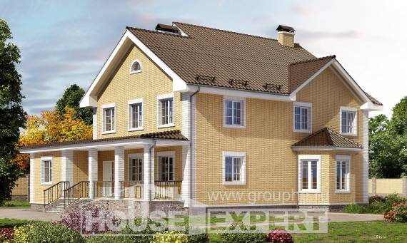 320-003-Л Проект двухэтажного дома, красивый загородный дом из теплоблока, Ахтубинск