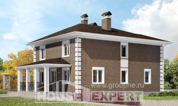 185-002-П Проект двухэтажного дома, современный домик из арболита Астрахань, House Expert