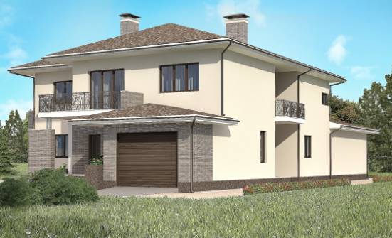 500-001-П Проект трехэтажного дома, гараж, огромный домик из кирпича Астрахань | Проекты домов от House Expert