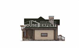 180-010-П Проект двухэтажного дома мансардой, гараж, уютный коттедж из блока Астрахань, House Expert