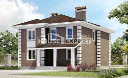 185-002-П Проект двухэтажного дома, простой домик из бризолита Астрахань, House Expert