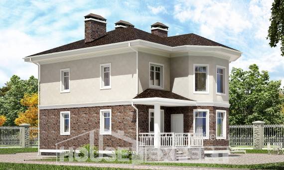 120-001-Л Проект двухэтажного дома, современный дом из газобетона, Ахтубинск