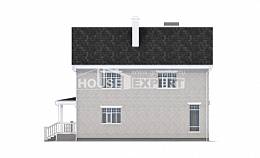 190-001-Л Проект двухэтажного дома и гаражом, современный домик из кирпича, Астрахань