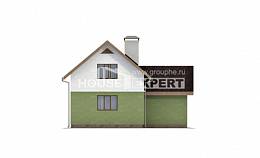 120-002-П Проект двухэтажного дома мансардой, гараж, простой дом из керамзитобетонных блоков, Ахтубинск