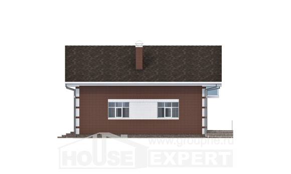 180-001-Л Проект двухэтажного дома мансардой и гаражом, экономичный дом из поризованных блоков, Ахтубинск