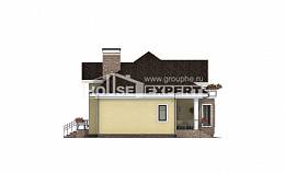 150-008-Л Проект двухэтажного дома с мансардой, бюджетный загородный дом из керамзитобетонных блоков, Ахтубинск