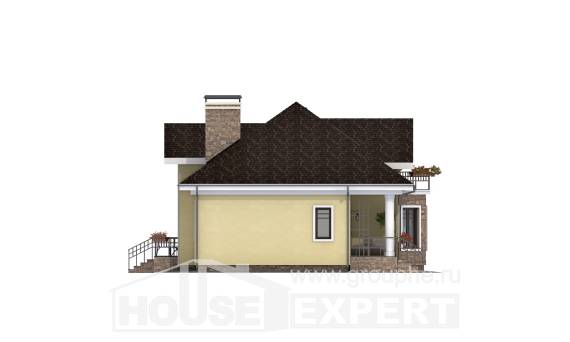150-008-Л Проект двухэтажного дома с мансардой, бюджетный загородный дом из керамзитобетонных блоков, Ахтубинск