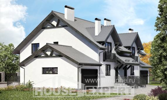 290-003-П Проект двухэтажного дома с мансардным этажом, просторный загородный дом из поризованных блоков Ахтубинск, House Expert