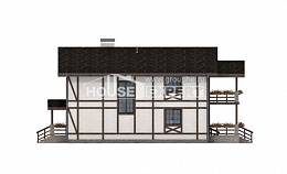 250-002-Л Проект двухэтажного дома мансардный этаж, гараж, красивый загородный дом из кирпича, Ахтубинск