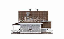 160-003-Л Проект двухэтажного дома мансардой, простой коттедж из теплоблока, Ахтубинск