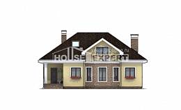 150-008-Л Проект двухэтажного дома мансардой, классический загородный дом из пеноблока, Астрахань