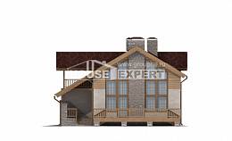 165-002-П Проект двухэтажного дома с мансардным этажом и гаражом, классический дом из пеноблока Ахтубинск, House Expert