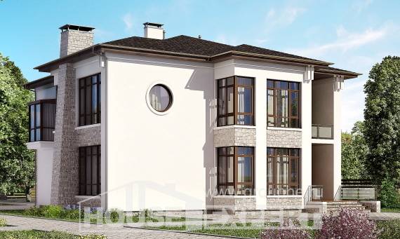 300-005-П Проект двухэтажного дома, большой загородный дом из кирпича, Астрахань