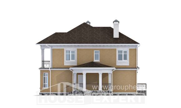 160-001-Л Проект двухэтажного дома, недорогой дом из бризолита, Астрахань
