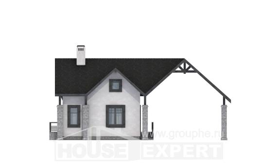 060-001-П Проект двухэтажного дома с мансардой, гараж, классический домик из блока, Астрахань