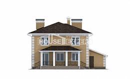220-006-Л Проект двухэтажного дома, гараж, красивый домик из теплоблока, House Expert