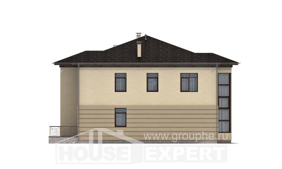 300-006-П Проект двухэтажного дома и гаражом, большой дом из кирпича, Астрахань