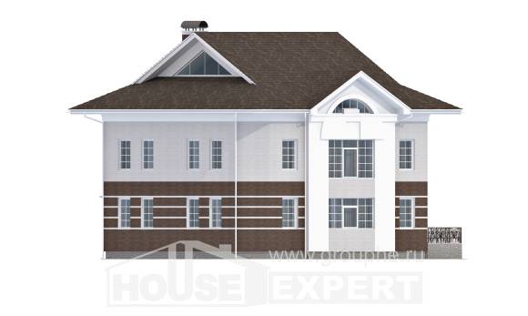 410-001-П Проект двухэтажного дома, гараж, классический коттедж из кирпича, House Expert