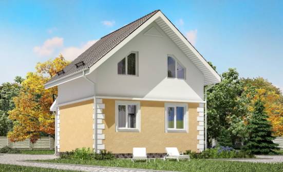 070-002-П Проект двухэтажного дома мансардой, дешевый загородный дом из твинблока Астрахань | Проекты домов от House Expert