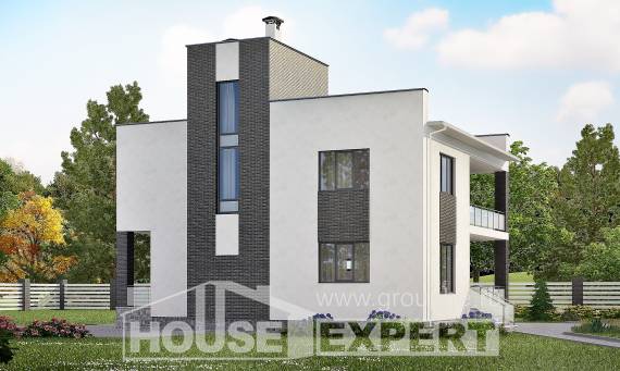 225-001-П Проект двухэтажного дома, средний домик из бризолита, Астрахань