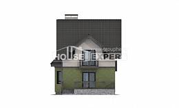 120-003-П Проект двухэтажного дома с мансардным этажом, компактный загородный дом из арболита Ахтубинск, House Expert