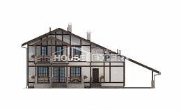 250-002-Л Проект двухэтажного дома с мансардным этажом, гараж, просторный дом из кирпича, Астрахань