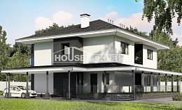 245-002-П Проект двухэтажного дома, гараж, просторный загородный дом из керамзитобетонных блоков, Астрахань