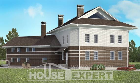 410-001-П Проект двухэтажного дома, гараж, современный загородный дом из кирпича, House Expert