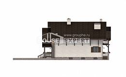 400-004-П Проект трехэтажного дома с мансардой и гаражом, уютный коттедж из кирпича, Ахтубинск