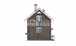 045-001-Л Проект двухэтажного дома мансардой, недорогой домик из керамзитобетонных блоков Астрахань, House Expert