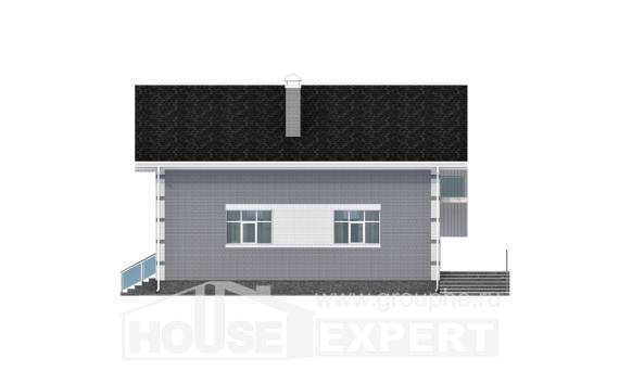 190-006-Л Проект двухэтажного дома мансардный этаж и гаражом, уютный домик из твинблока, Астрахань