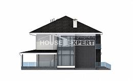 245-002-П Проект двухэтажного дома и гаражом, уютный коттедж из поризованных блоков, Астрахань