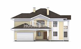 375-002-Л Проект двухэтажного дома и гаражом, просторный дом из кирпича, Астрахань