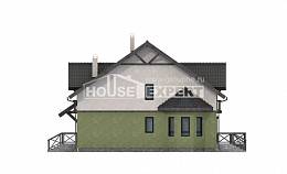 120-003-П Проект двухэтажного дома мансардой, классический домик из поризованных блоков Ахтубинск, House Expert