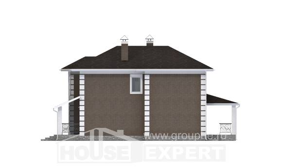 185-002-П Проект двухэтажного дома, компактный домик из блока Ахтубинск, House Expert
