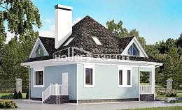 110-001-Л Проект двухэтажного дома мансардой, доступный загородный дом из блока, Ахтубинск