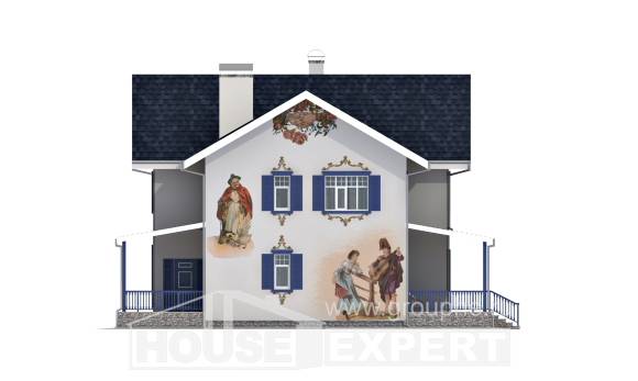 180-003-П Проект двухэтажного дома, простой дом из кирпича, Астрахань