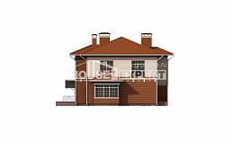 285-001-Л Проект двухэтажного дома и гаражом, огромный загородный дом из кирпича, Астрахань
