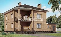 245-003-Л Проект двухэтажного дома, гараж, просторный загородный дом из кирпича, Астрахань