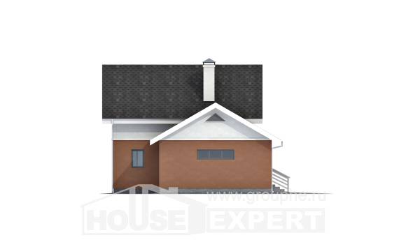 120-002-Л Проект двухэтажного дома мансардный этаж и гаражом, доступный коттедж из арболита, Ахтубинск