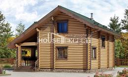 110-005-П Проект двухэтажного дома с мансардным этажом, классический коттедж из дерева, Астрахань