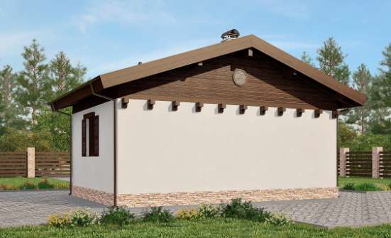 040-003-П Проект бани из арболита Астрахань | Проекты одноэтажных домов от House Expert