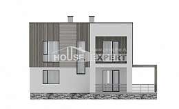 150-017-П Проект двухэтажного дома, экономичный коттедж из теплоблока, Астрахань