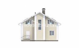 150-002-Л Проект двухэтажного дома с мансардой, экономичный загородный дом из газосиликатных блоков, Ахтубинск