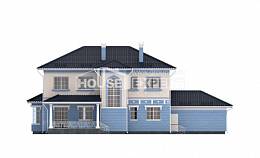 285-003-Л Проект двухэтажного дома и гаражом, классический загородный дом из кирпича, Астрахань