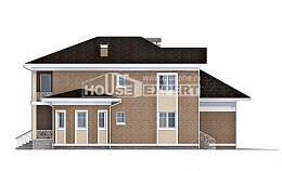 335-002-П Проект двухэтажного дома, гараж, классический загородный дом из кирпича, Ахтубинск