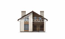 170-002-П Проект двухэтажного дома мансардой, красивый загородный дом из блока Астрахань, House Expert